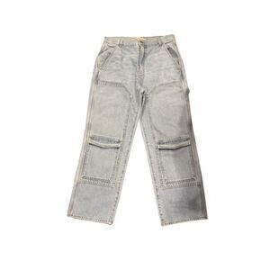 GRLFRND Denim Milla Utility High Rise Straight Leg Jean Crop Size 30